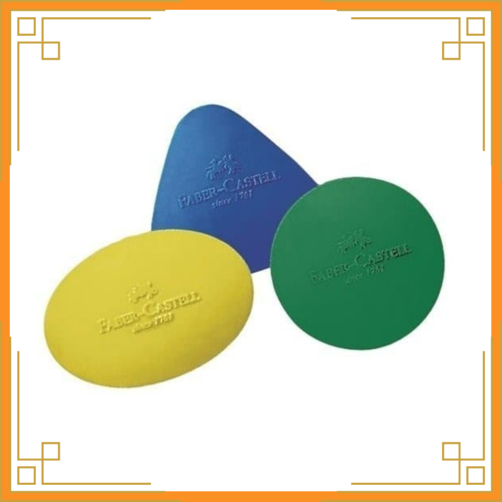 

FABER CASTELL Penghapus crayon grip bulat dan segitiga