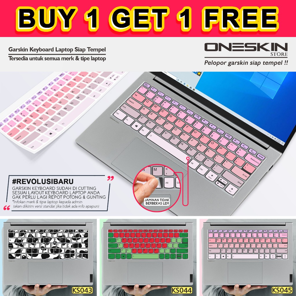 Garskin Stiker Sticker keyboard laptop Hp gambar custom katalog 45