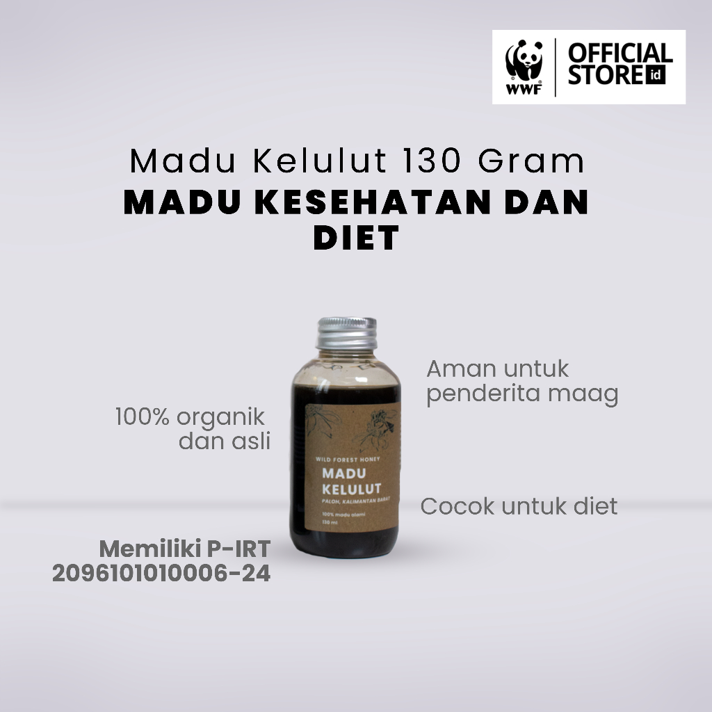 

WWF Official Store - Madu Hutan Kelulut Premium 100% Organik Madu Kesehatan Madu Penambah Imun Madu Murni Madu Penunjang Kesehatan Madu Penurun Kolestrol 130 Gram