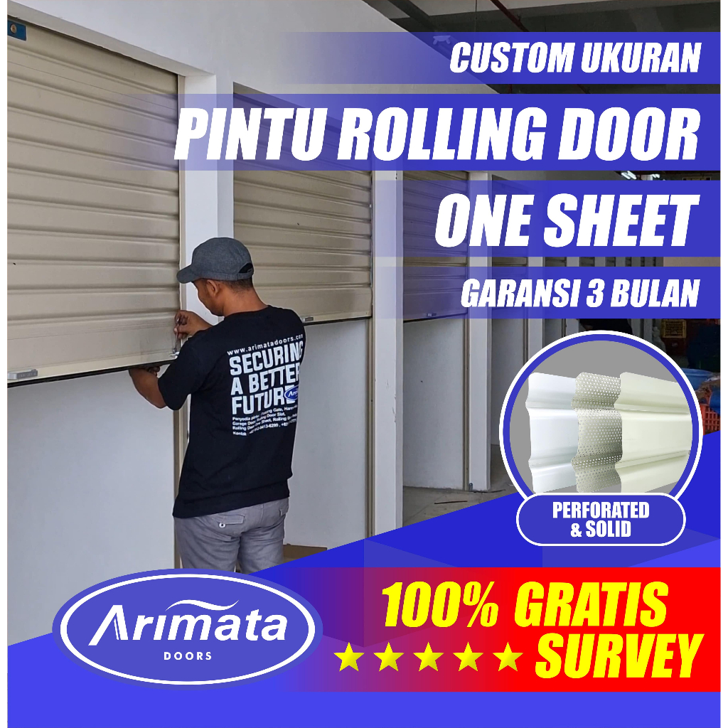 Rolling Door One Sheet - Pintu Mall Berkualitas