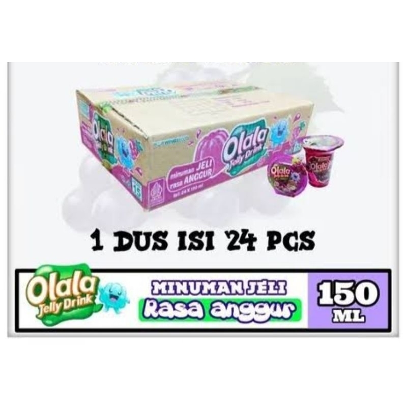 

Olala Jelly Drink Minuman Gelas Rasa Anggur 150ml (1 dus isi 24 gelas)