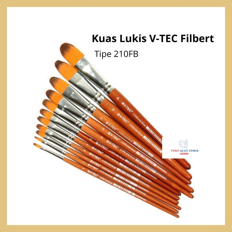 

Kuas Lukis V-TEC 210FB Filbert / Kuas Lukis Lengkung