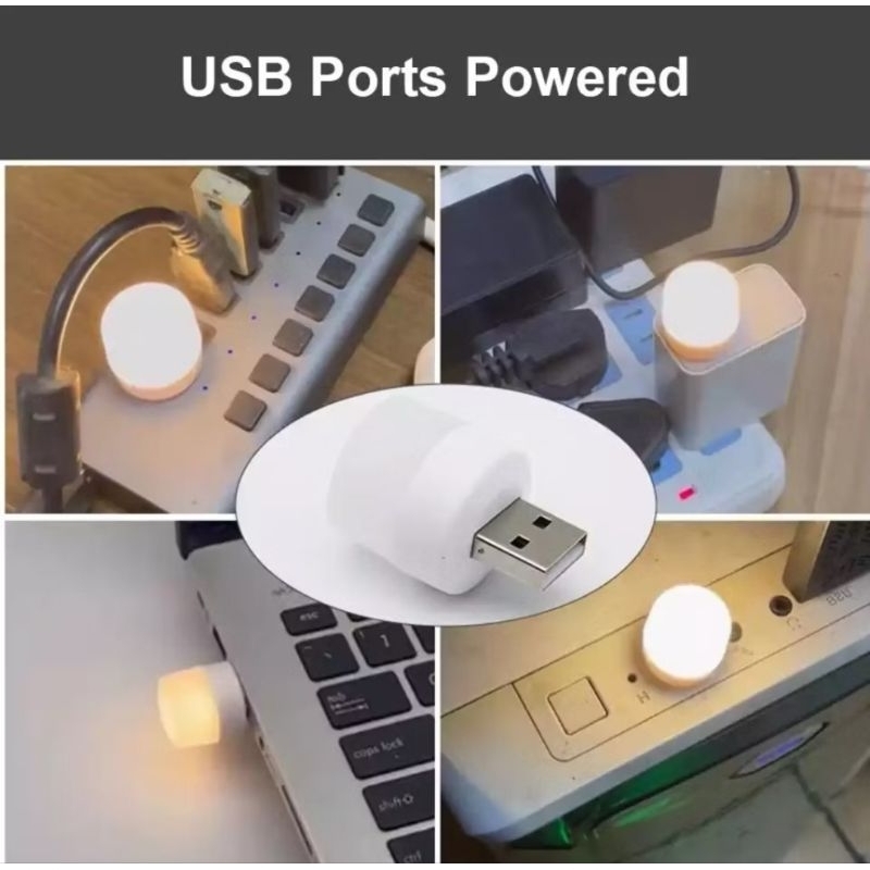 Lampu Tidur LED Mini  USB /  Lampu Belajar / Lampu / Emergency / Bohlam Kecil