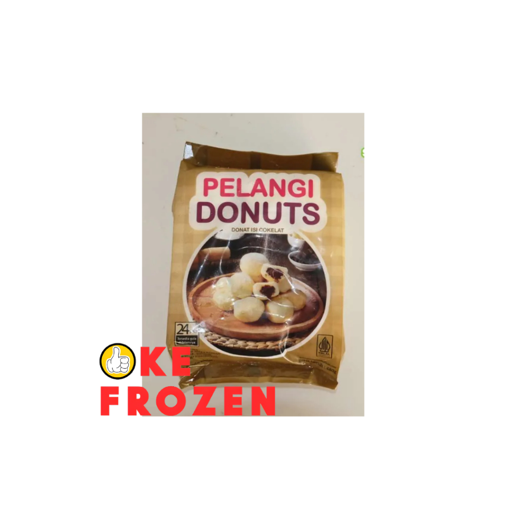 

PELANGI DONUTS RASA COKELAT 480GR ISI 24PCS / DONAT FROZEN FOOD