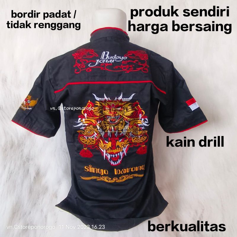 BAJU BARONGAN BORDIR DEVIL DEWASA kancing cina termurah se shopee / barongan devil / baju