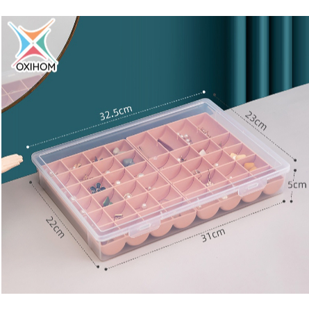 Kotak 24 Sekat Adjustable DIY Kotak Sekat Penyimpanan Perhiasan Organizer