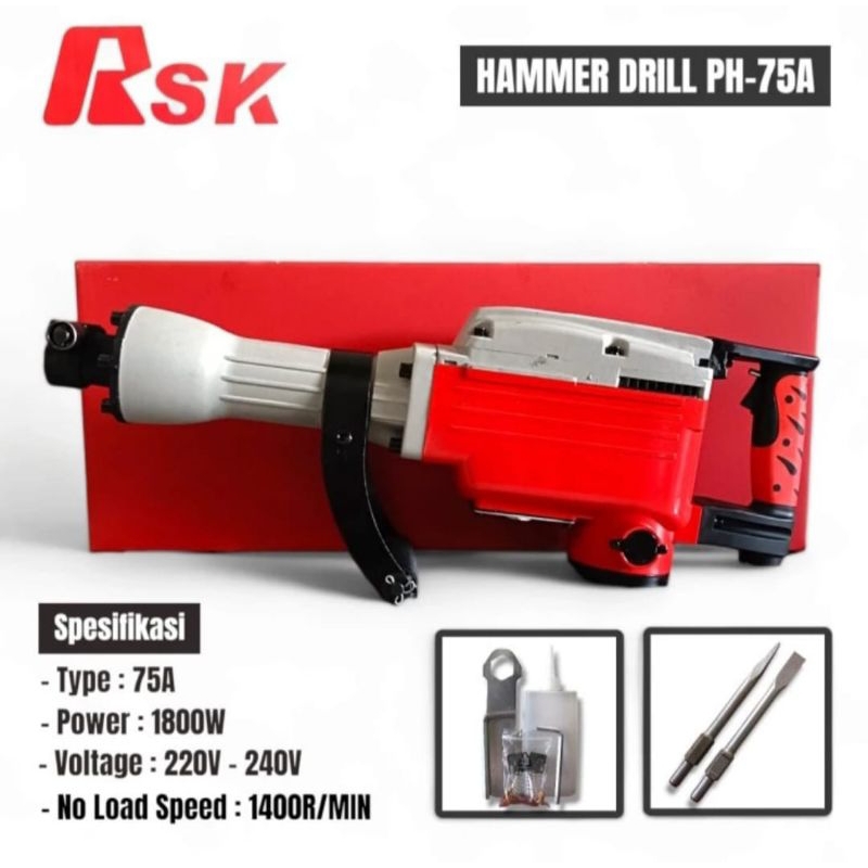 Mesin Bobok Beton Demolition Hammer Jack Hammer RSK MOD-75A