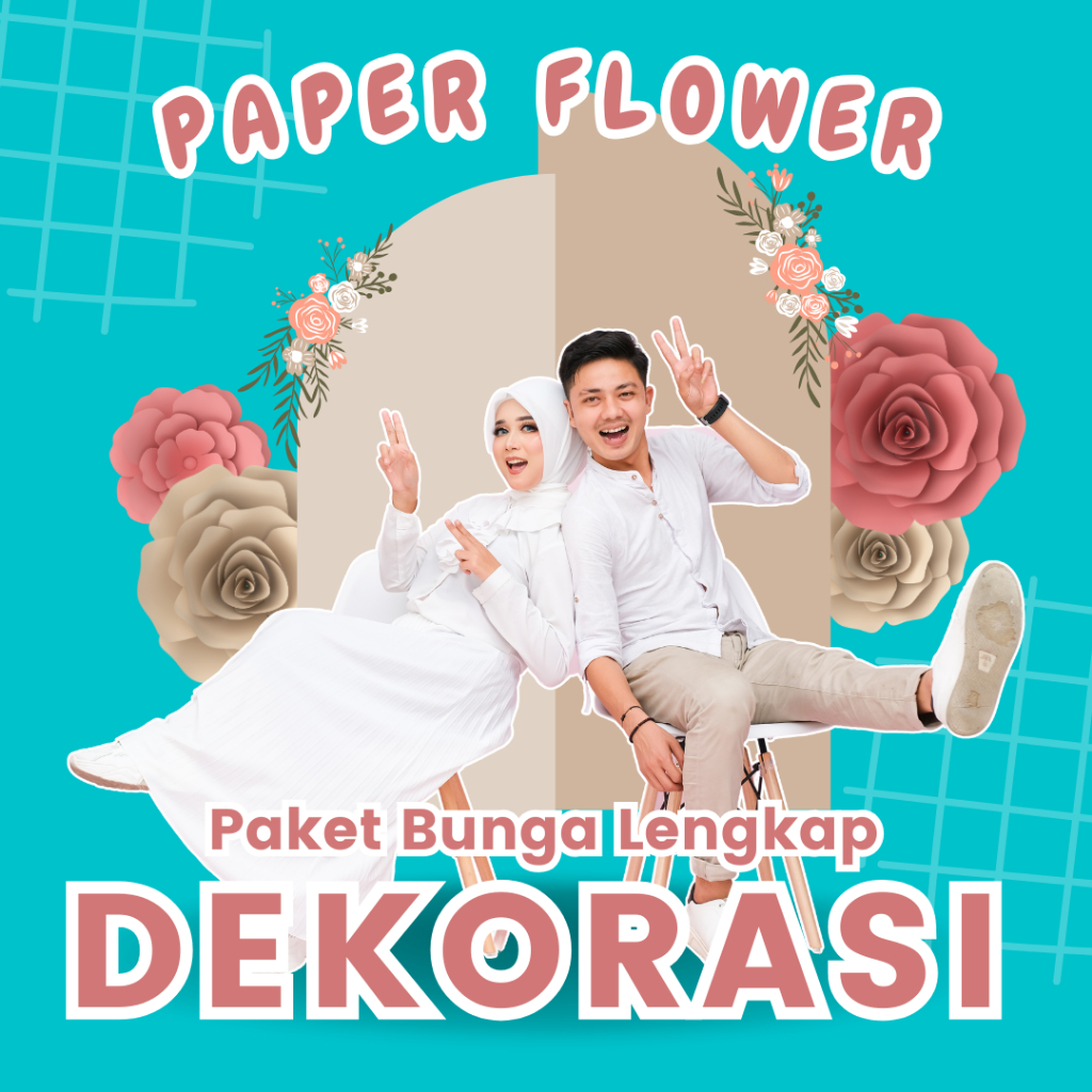 paper flower bunga kertas paket lengkap / dekorasi khitanan