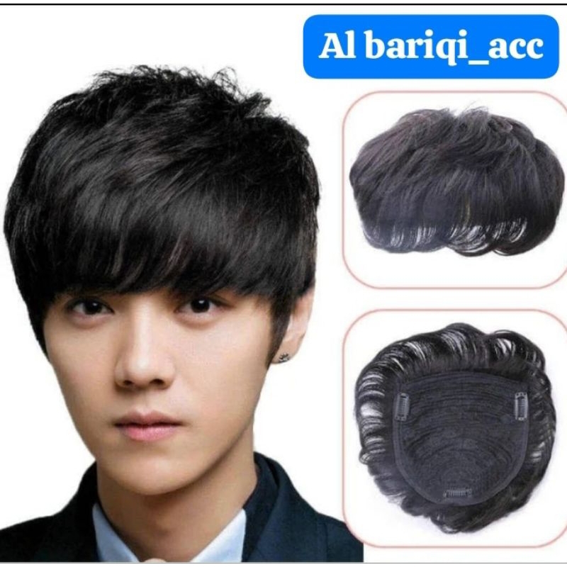 Rambut Palsu Penutup Botak/TOUPEE/Penutup Botak pria