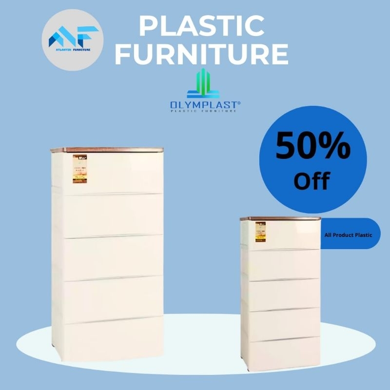 Olymplast ODC 5 Susun Laci Penyimpanan Luas dan Anti Rayap