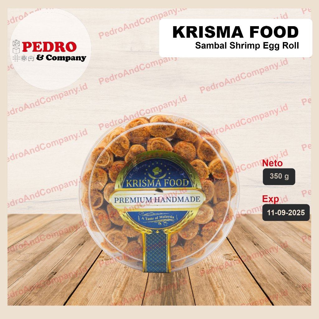 Krisma food premium sambal shrimp egg roll 350 gram