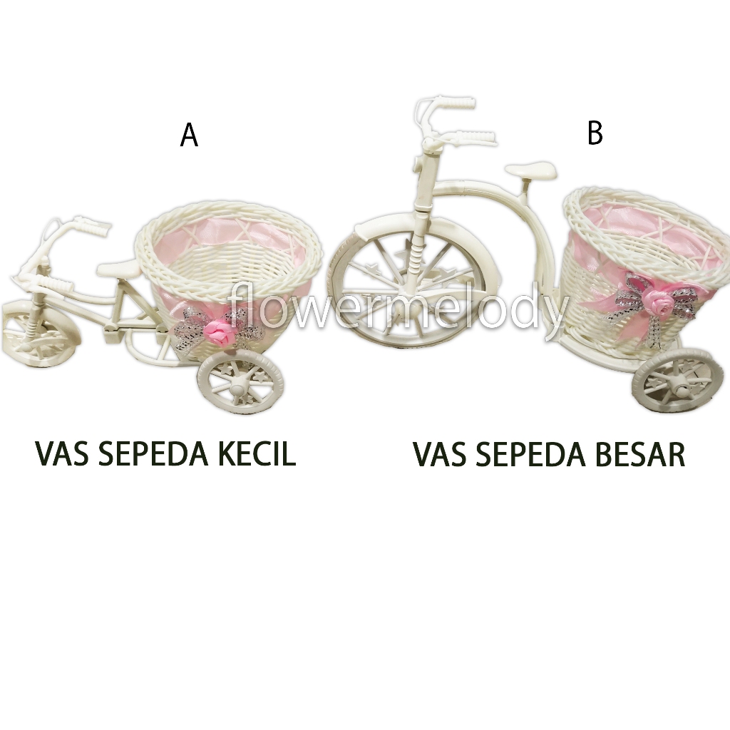 VAS SEPEDA PINK MINIATUR POT HIAS EKSLUSIF