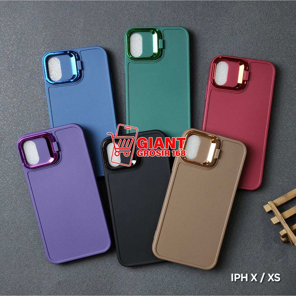 iPhone X iPhone XS iPhone XS Max iPhone XR Softcase Macaron Stand Ring Kamera Case iPhone X iPhone X