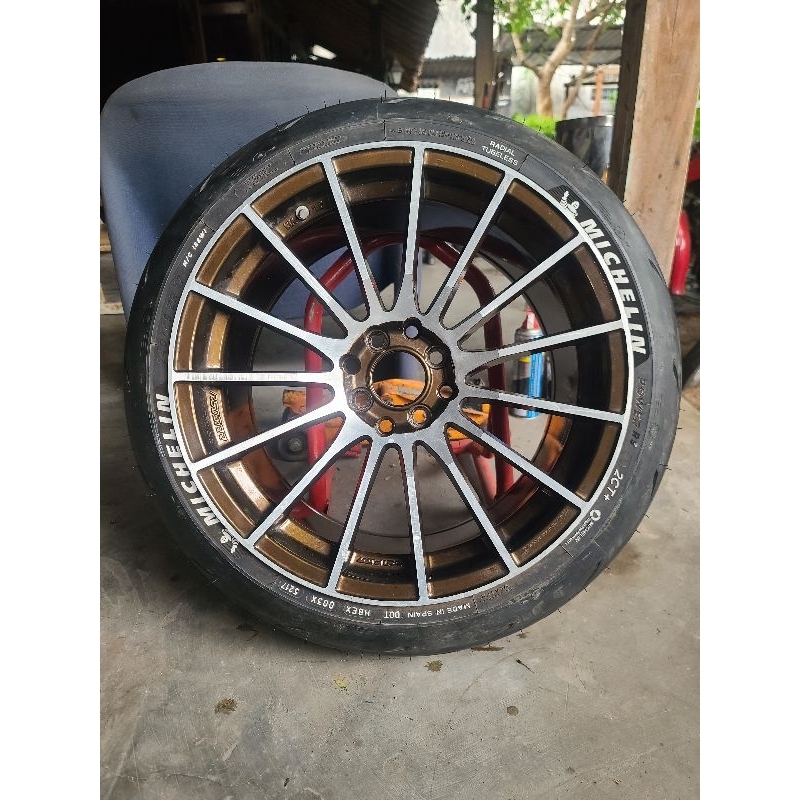 Velg Lebar 9,5" & Ban Michelin Power RS 240/45 - 17 Untuk Single Arm / Pro Arm / Swing Arm Custom