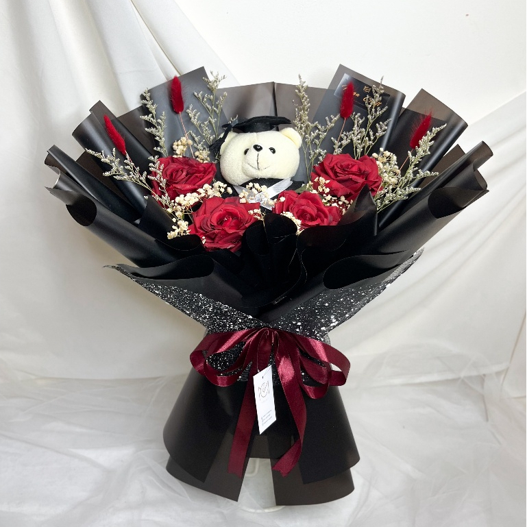 MCM - Buket Bunga Wisuda Mawar Premium