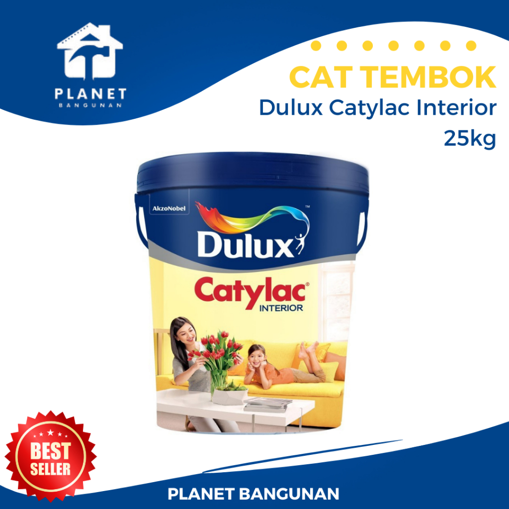 CAT TEMBOK INTERIOR DULUX CATYLAC PUTIH DAN WARNA 25KG