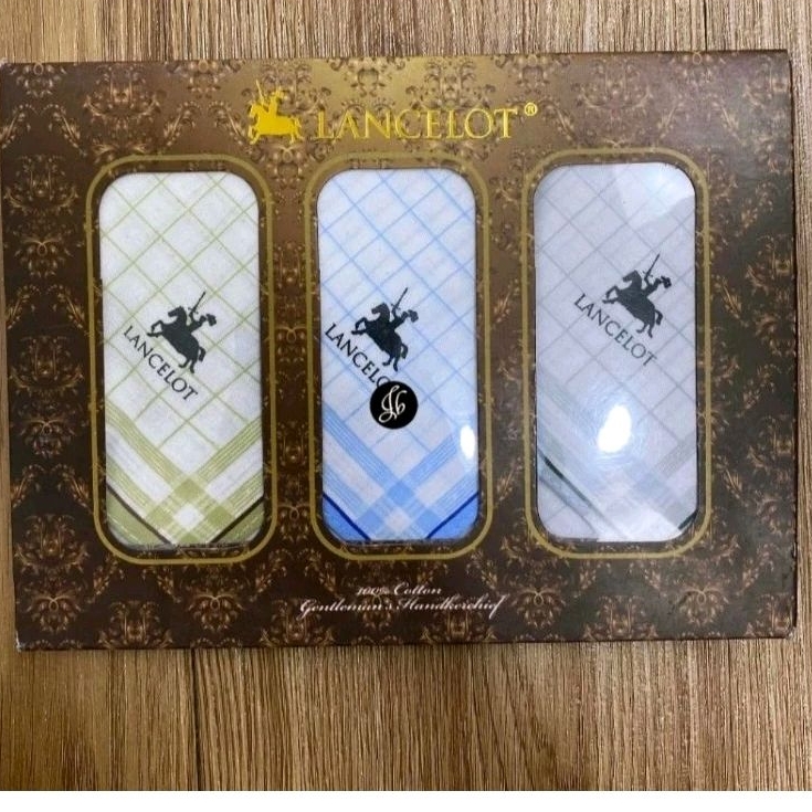 1 kotak isi 6pcs saputangan import pria ukuran 45X45CM/Selampe pria bahan katun berkualitas