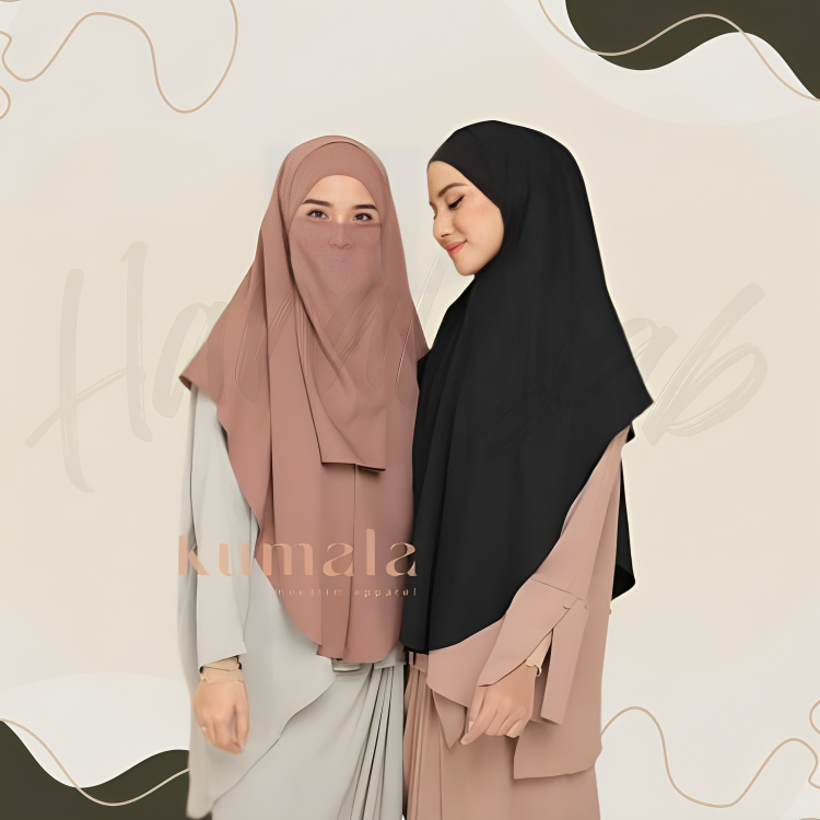 Kerudung instan/French Khimar Cadar Syari Bahan Jersey Premium - Jilbab Cadar Jumbo 2 in 1 TERLARIS 