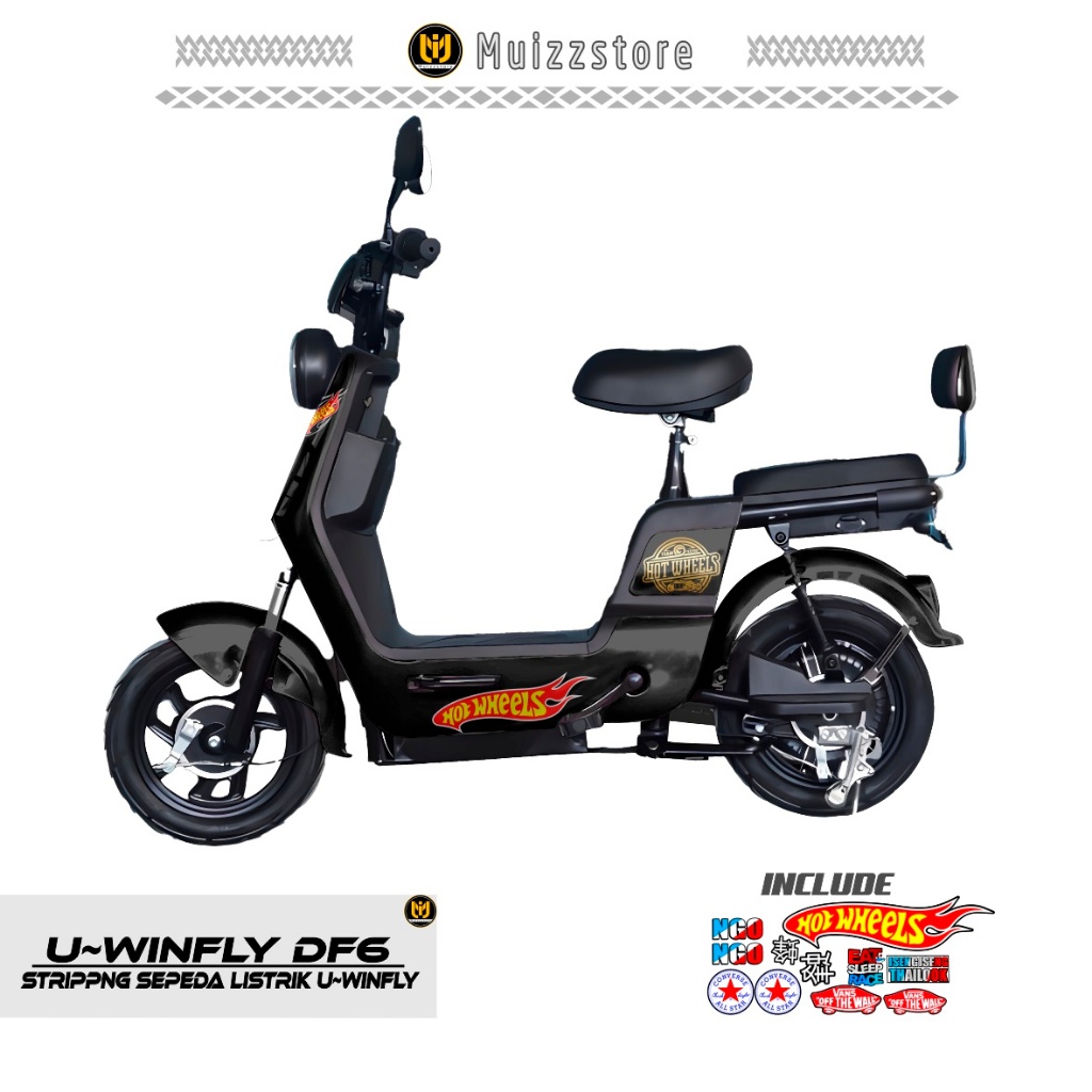 STIKER MOTOR LISTRIK / VARIASI SEPEDA LISTRIK / U-WINFLY DF6 / GODA / EXOTIC / VIAR / SELIS / SUNRAC