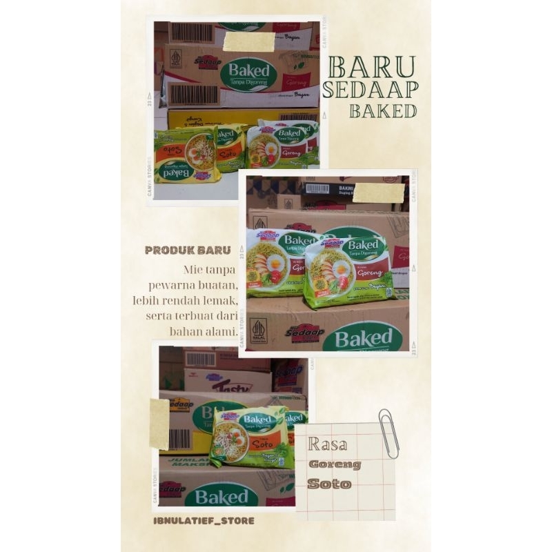 

mie sedaap baked 87g dus isi 24