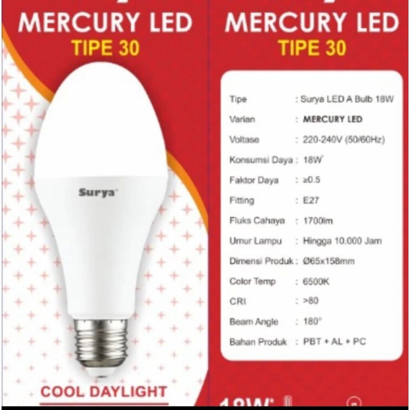 Lampu Jalan Surya Mercury LED type 30 Lampu Mercury Jumbo Hemat Daya