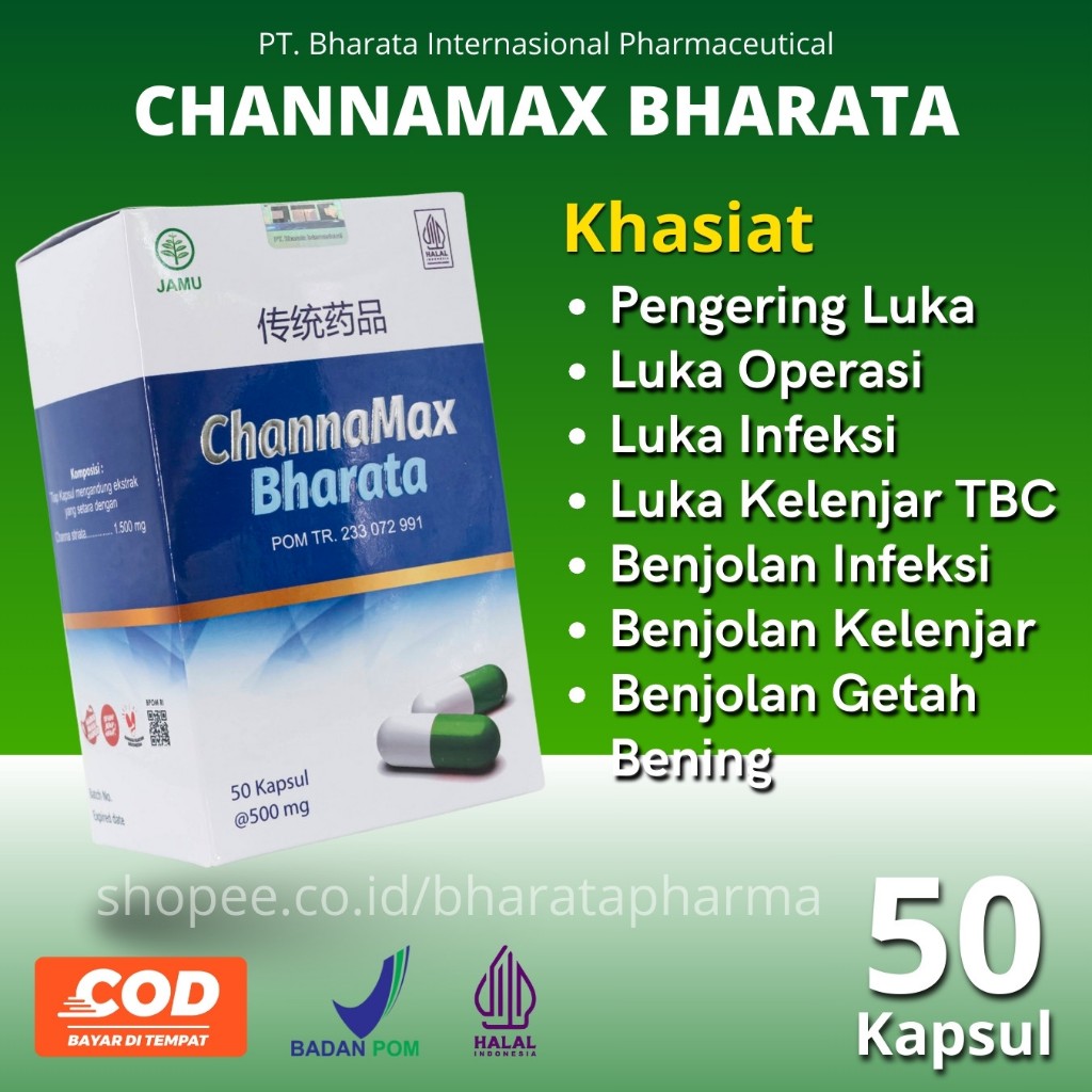 Obat Luka Operasi Luka Jahitan Luka Bakar Luka Diabet Herbal Channamax Bharata 100% Asli