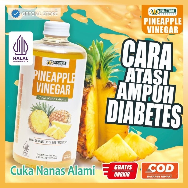 

Cuka Nanas Alami Original 100% Innature 500ml Cara Ampuh atasi Diabetes Kolestrol dan Penyakit lainnya