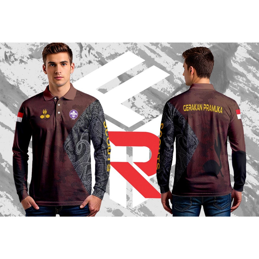 MRAF BAJU PRAMUKA BATIK FULLPRINT PREMIUM / KAOS TSHIRT PRAMUKA KEREN TERBARU UNISEX PRIA DAN WANITA