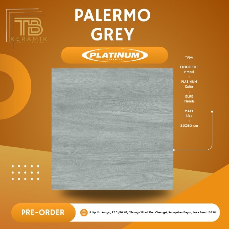 LANTAI GRANIT PALERMO GREY / 80X80cm /GREAT A / KW1 | MERK PLATINUM