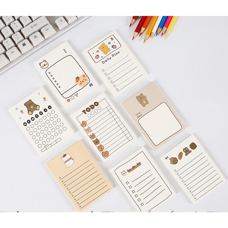 

SPECIAL PROMO BEAR daily Planner Memo Notes memopad Planner BEAR