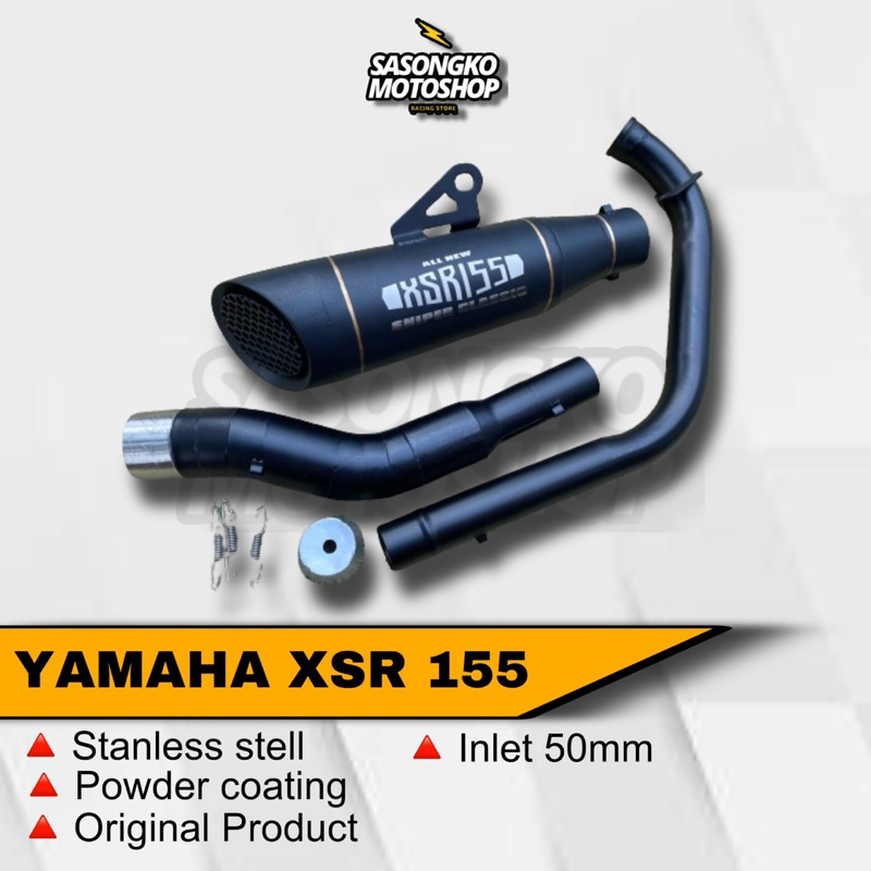 KNALPOT YAMAHA XSR 155 ORIGINAL SNIPER RACING EXHAUST POWDER COATING