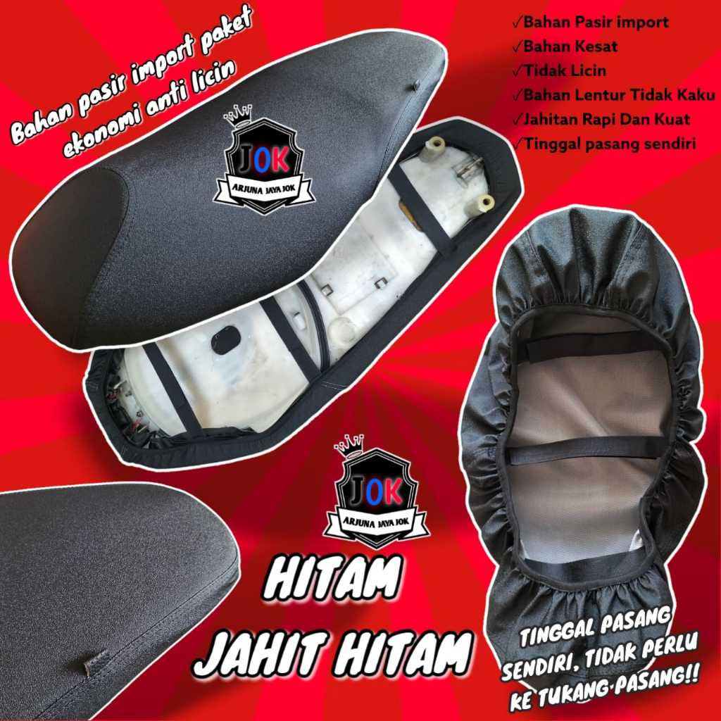 SARUNG KULIT JOK MOTOR BAHAN AMPLAS PASIR IMPORT TINGGAL PASANG BISA BUAT MOTOR BEAT,VARIO,SCOPY,BEB