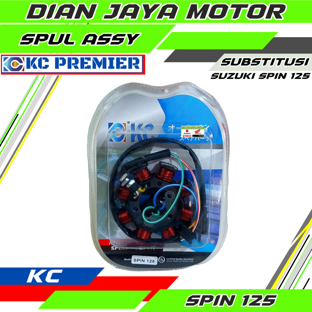 Sepul Spool Spoll Spul Spin 125 Skywave KC Premier Stator assy Suzuki Spin 125 DJM Dian jaya motor