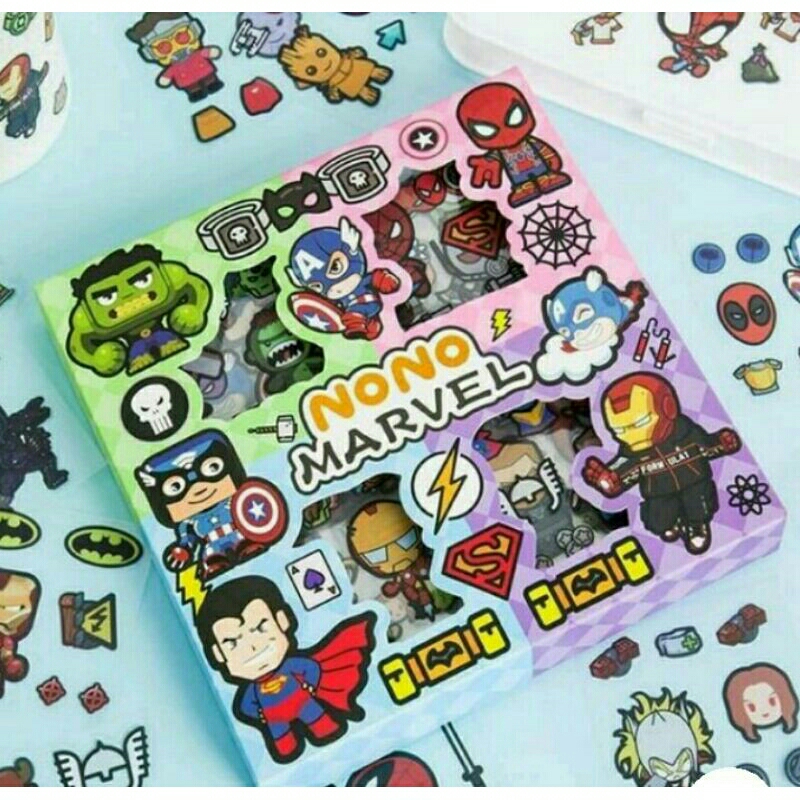 

STIKER TEMPEL NONO MARVEL MAINAN ANAK ANAK KARAKTER MARVEL / AVENGERS ISI 100 PCS WARNA GENERASI KEDUA