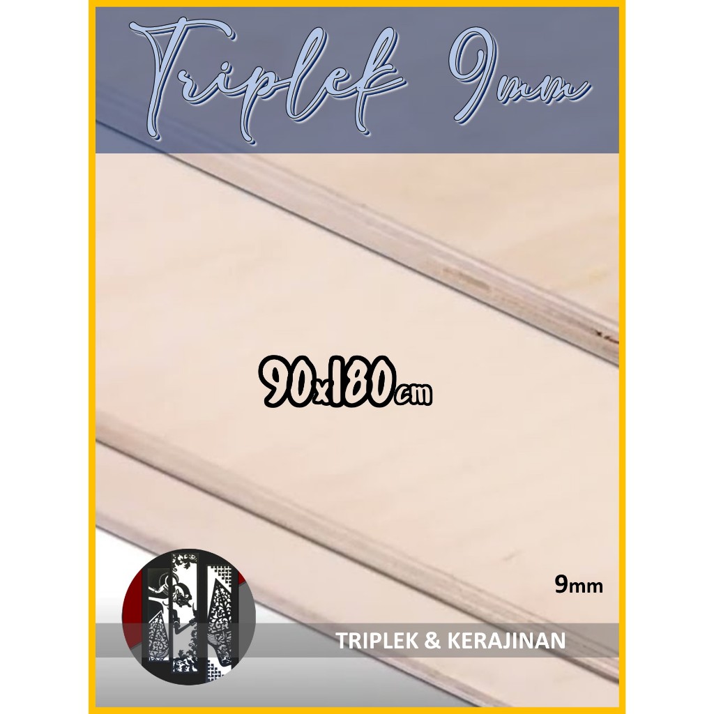 Triplek 9mm 90x180 cm Kualitas Premium Plywood Multiplek 9 mm 90 x 180 | 180x90 | 180 x 90 cm
