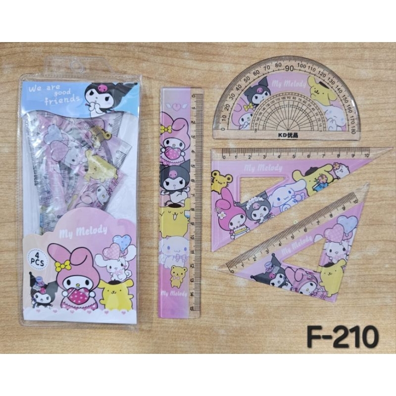 

Set Penggaris Sanrio/Penggaris Sanrio 4 in 1