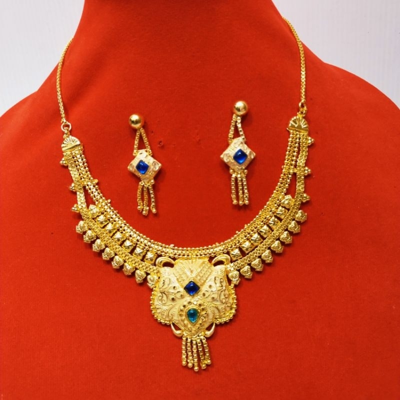 Kalung Dubai India set anting / kalung chocker india simpel / kalung Anak remaja
