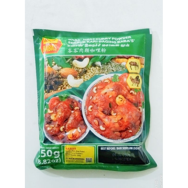 

BABAS bumbu kari Daging ,babas meat curry powder 250g bubuk serbuk Malaysia enak bumbu masakan