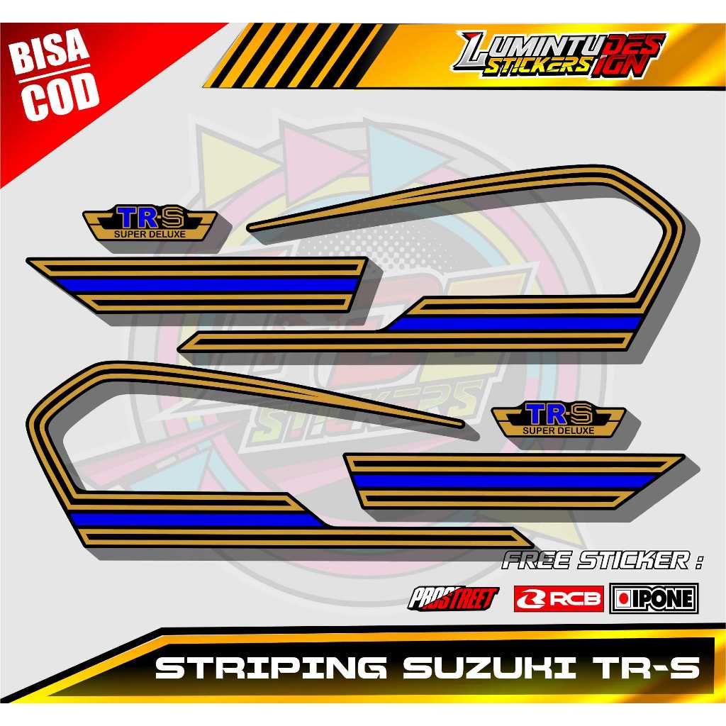 STRIPING VARIASI SUZUKI TRS / STICKER LIST VARIASI MOTOR SUZUKI TRS