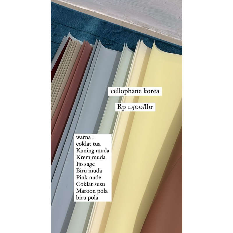 

kertas wrap bunga cellophane korea