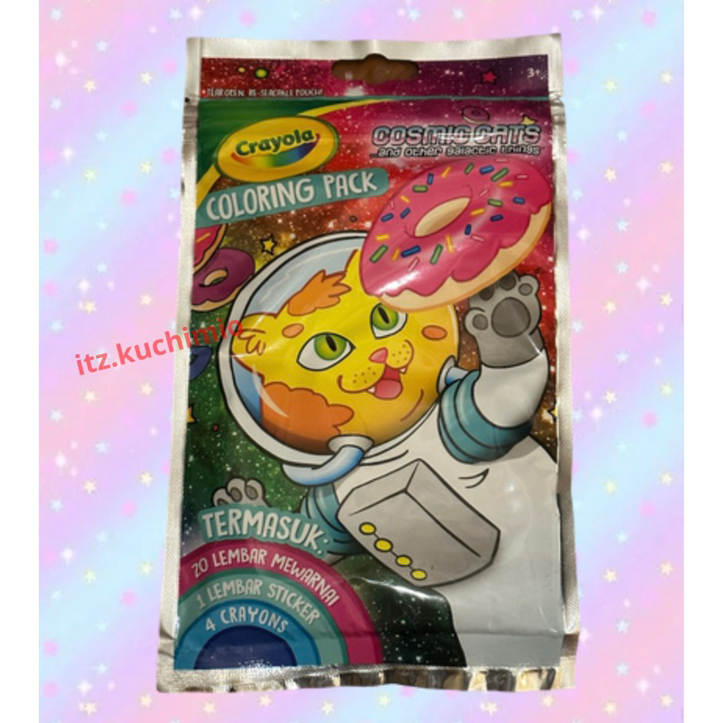 

Crayola COLORING PACK alat gambar buku mewarnai anak dan 4 crayon non toxic aman untuk anak