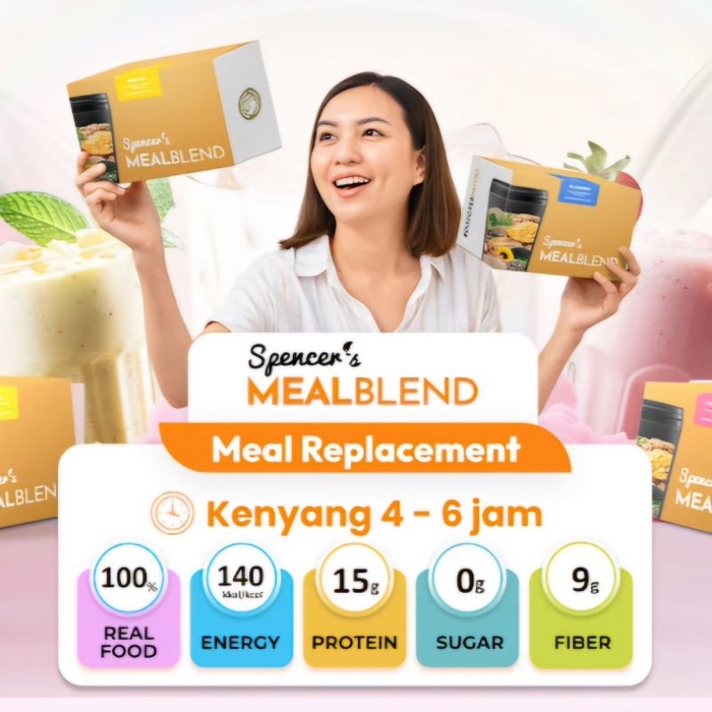 

SPENCER'S MEALBLEND MULTIGRAIN 1 SACHET - MEAL REPLACEMENT TERBAIK TINGGI SERAT TINGGI PROTEIN SOLUSI DIET SEHAT ALAMI PELANGSING PEMBAKAR LEMAK TERAMPUH TERMURAH