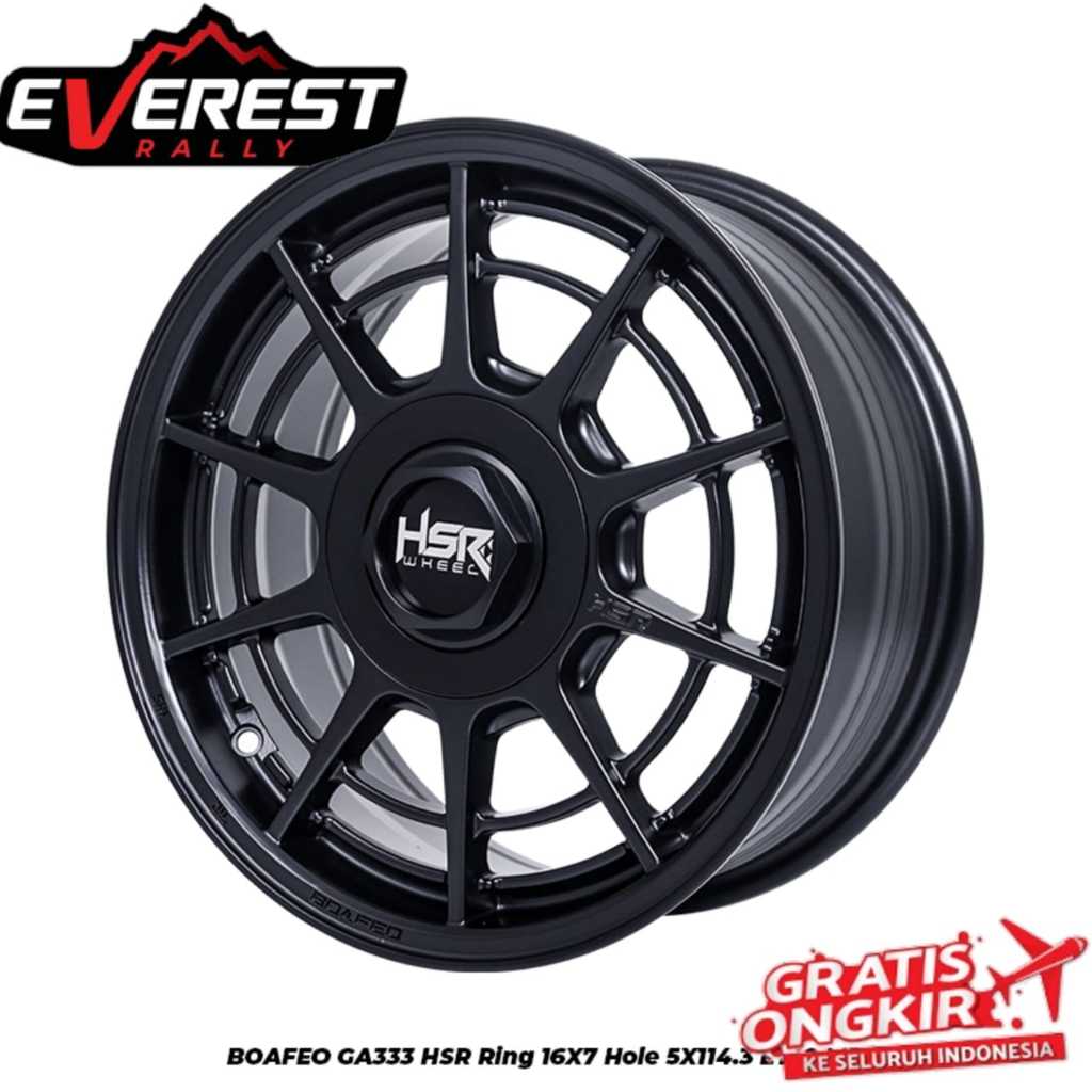 VELG RACING HSR BOAFEO RING 17 BAUT 5X114 COCOK UNTUK MOBIL ERTIGA, GRANMAX
