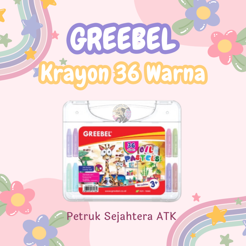 

[SET] CRAYON KRAYON OIL PASTEL GREEBEL 36 WARNA COLOUR