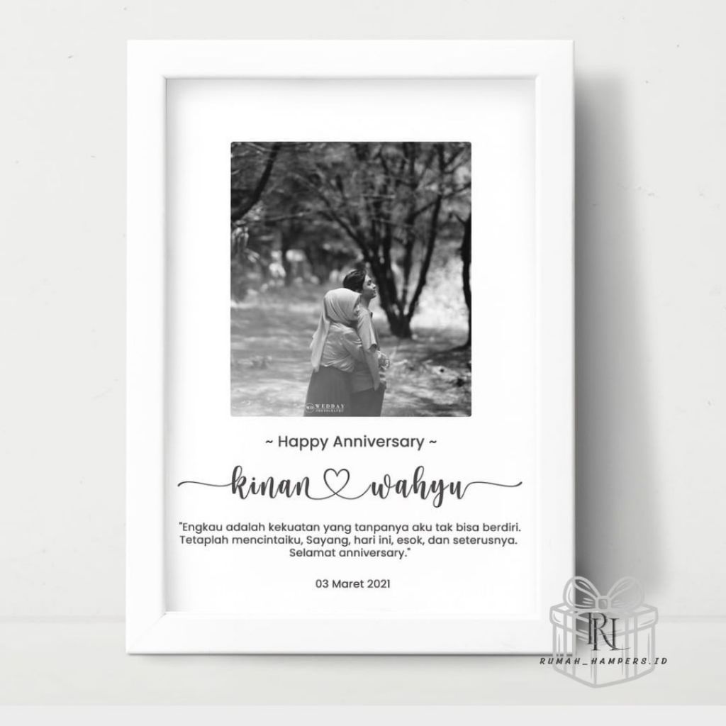 Kado frame foto custom bingkai 5r gift ultah cowok cewek hadiah wisuda anniversary wedding pernikaha