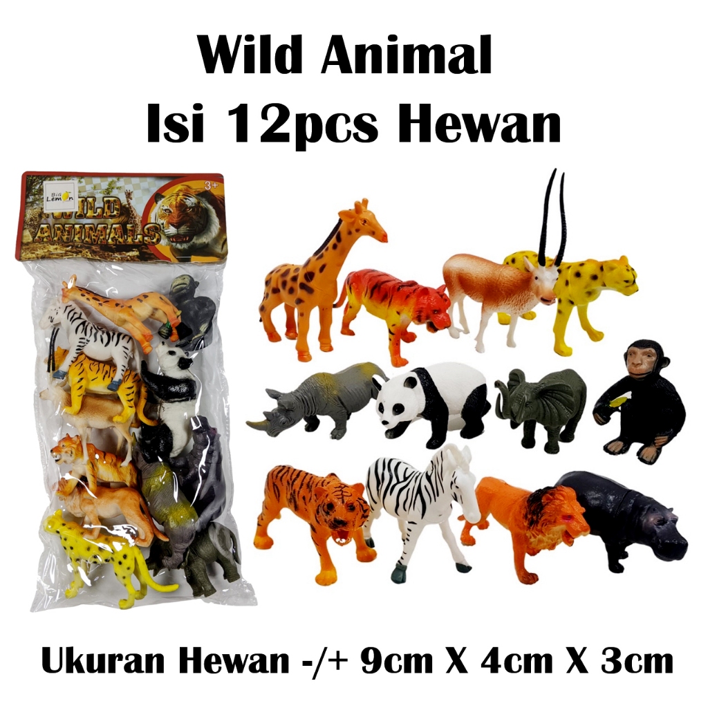 Mainan Figure Binatang Wild Animal Karet / Mainan Hewan Karet Mainan Binatang Karet Figure