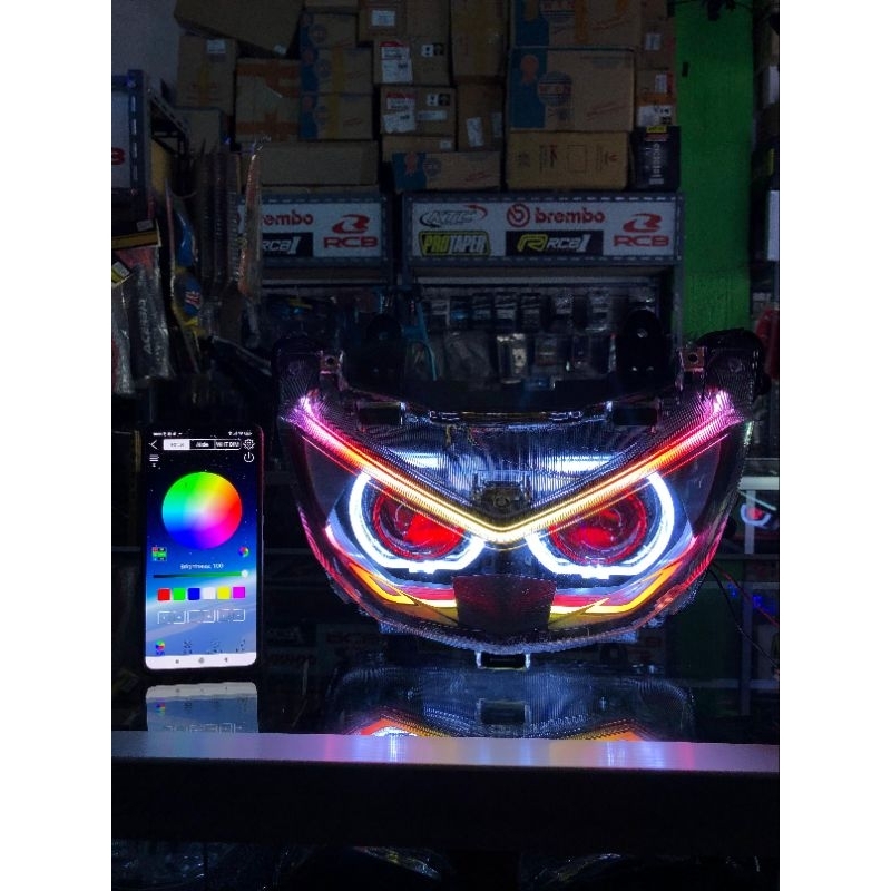 BILLED NEW NMAX REFLEKTOR LAMPU DEPAN NEW NMAX CUSTOM BILLED AES TURBO EXPERIENCE