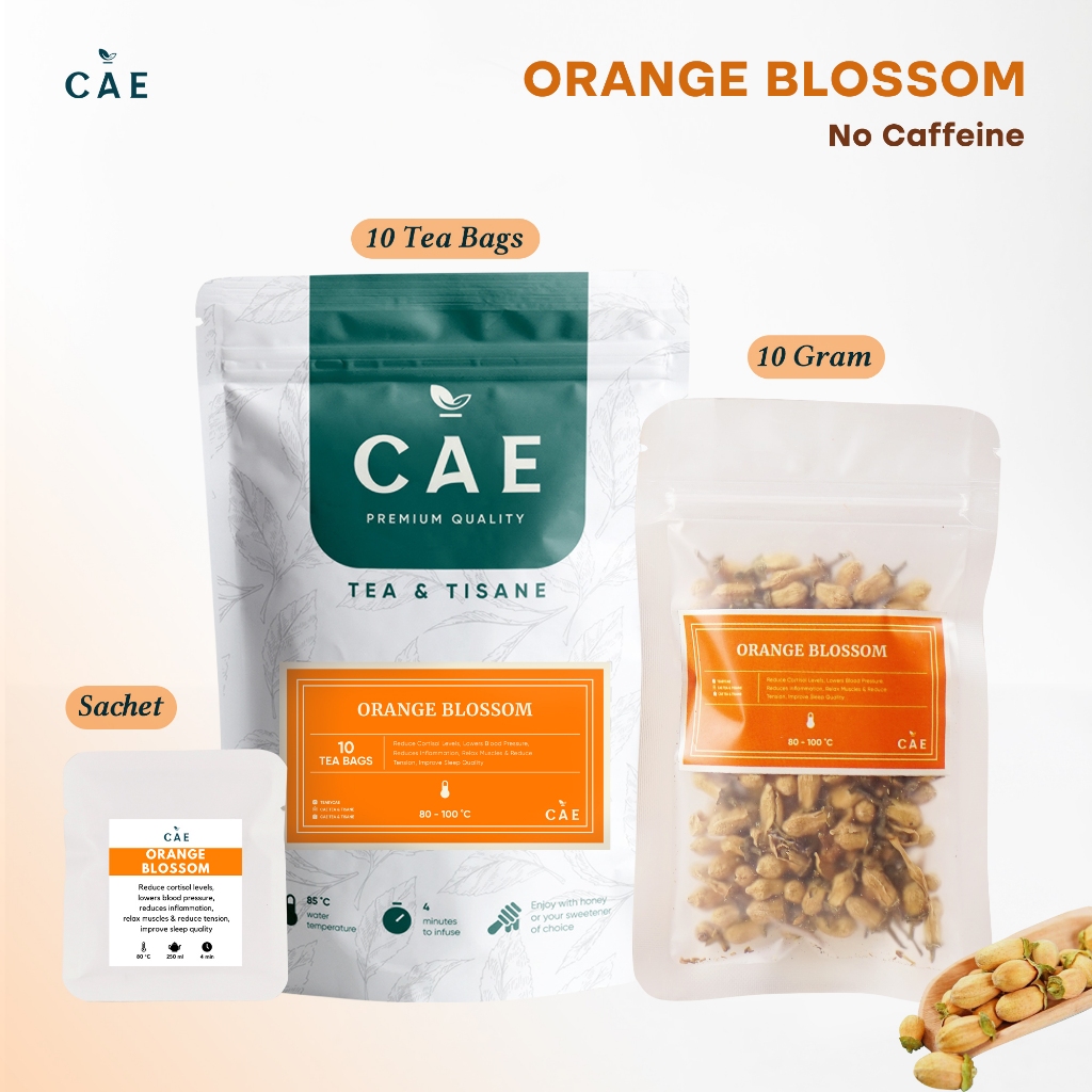 

ORANGE BLOSSOM 10 TEA BAGS Kuncup Jeruk Bunga Flower Tisane Kering Dried Natural Pure Premium