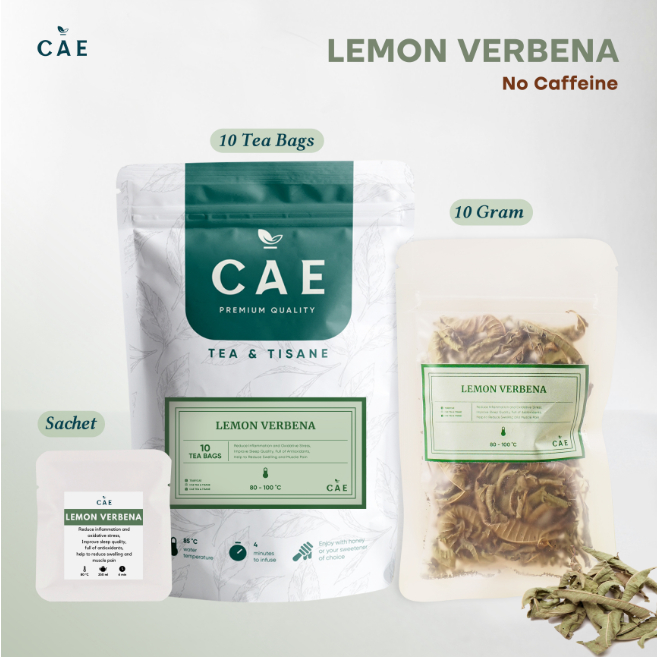 

LEMON VERBENA 10 TEA BAGS Leaf Dried Daun Lemon Verbena Kering Leaves Pure Natural Organik Premium