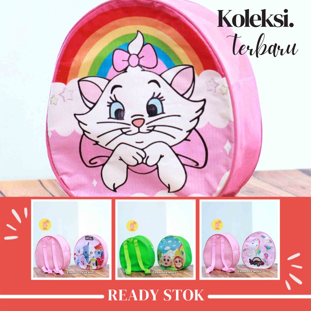 

TAS GOODIE BAG RANSEL GENDONG ANAK BENTUK TELUR GRATIS HANTAG NAMA